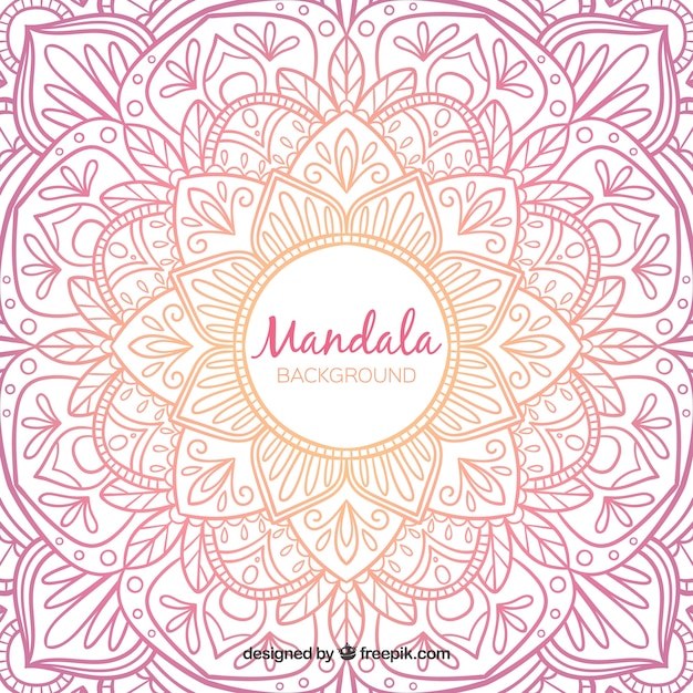 Vector gratuito fondo de mandala bonito