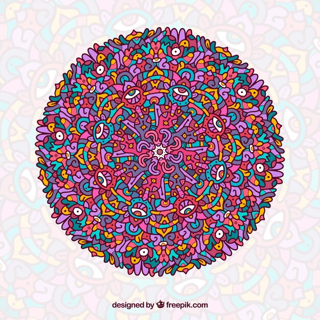 Fondo de mandala colorido