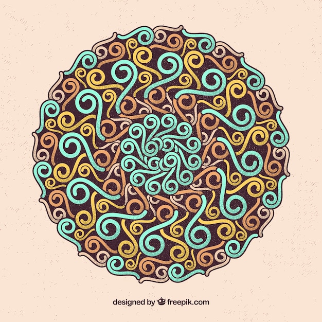 Fondo de mandala colorido
