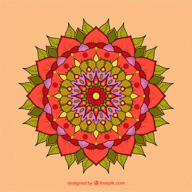 Fondo de mandala colorido