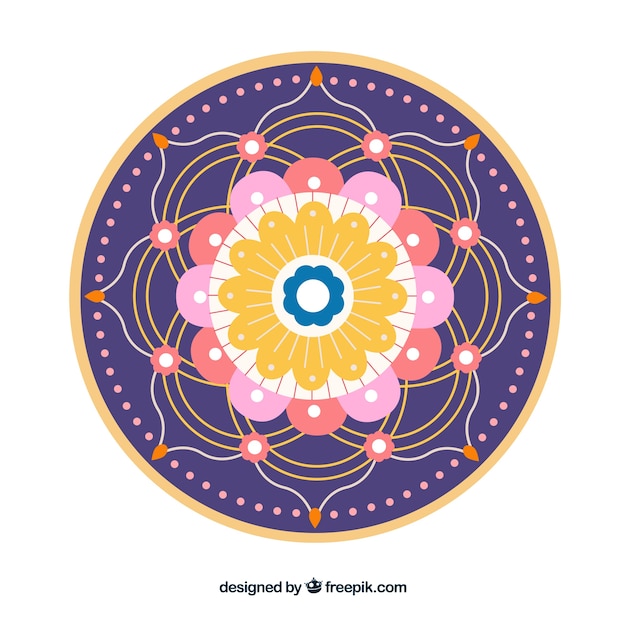 Vector gratuito fondo mandala colorido