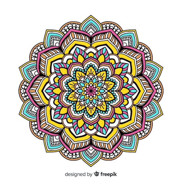 Vector gratuito fondo mandala colorido