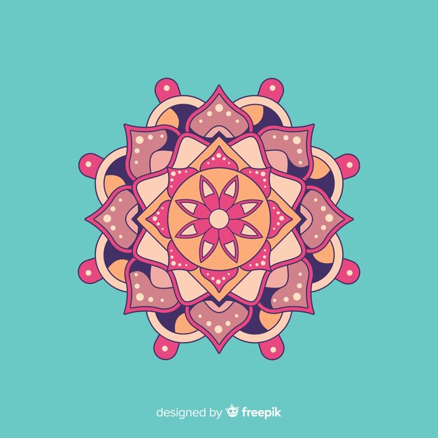 Fondo de mandala colorido