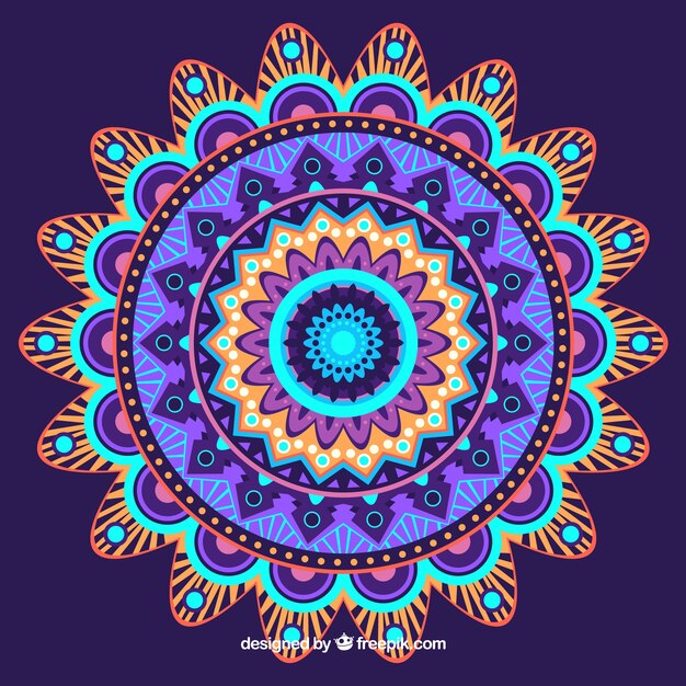 Fondo de mandala colorido