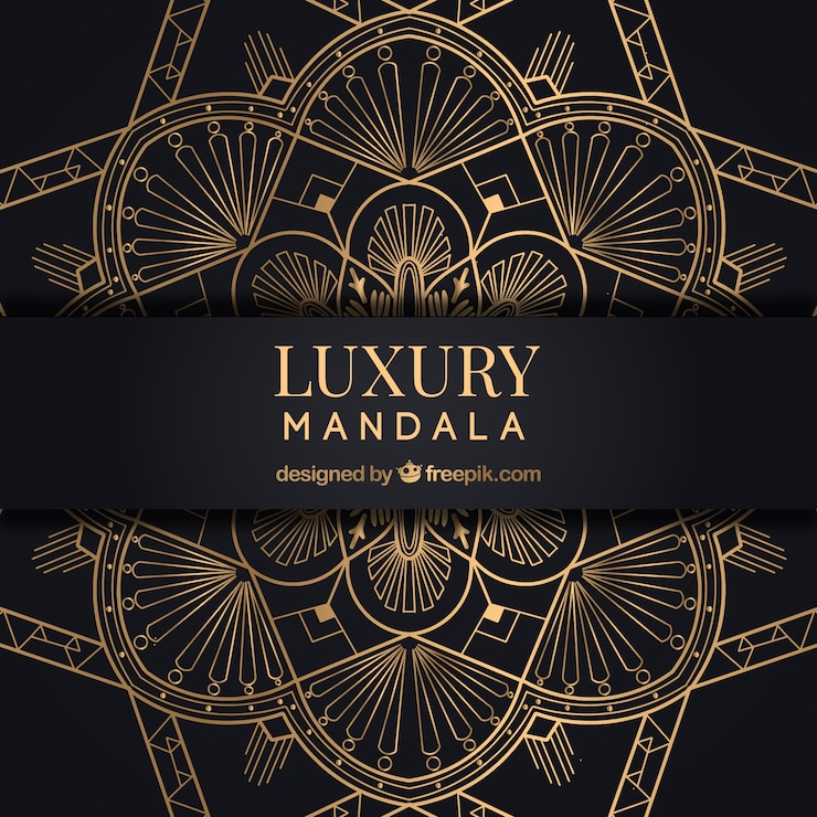 Vector gratuito fondo de mandala dorado con estilo lujoso