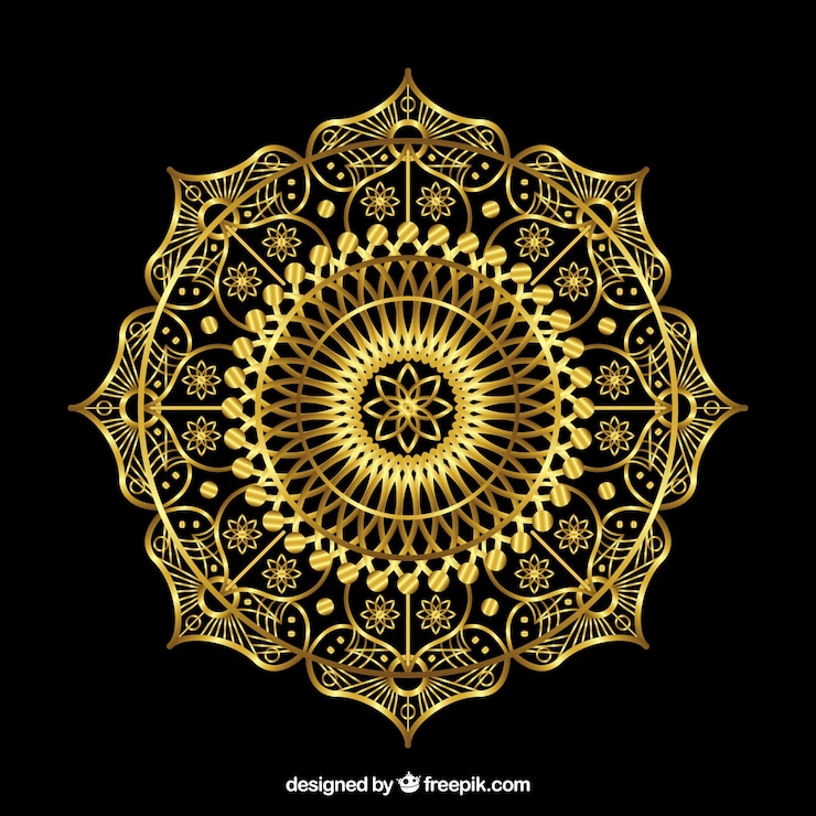 Vector gratuito el fondo del mandala dorado