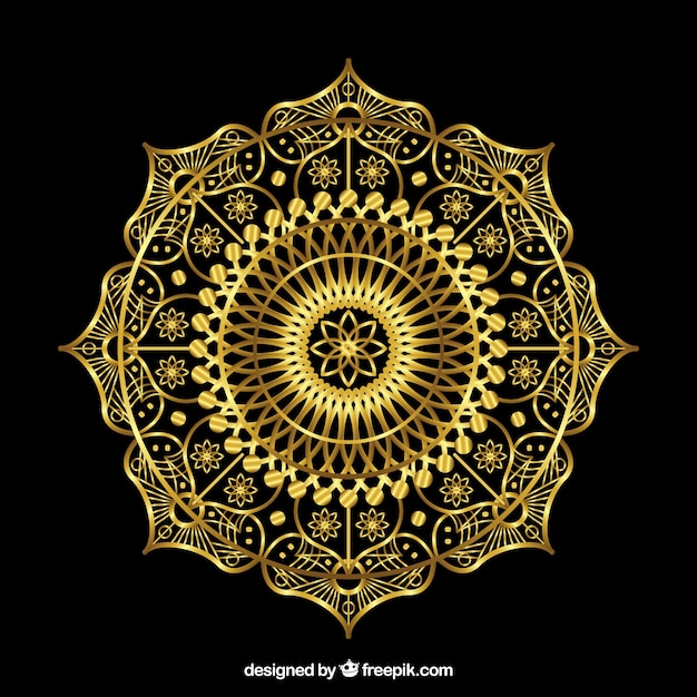 Fondo de mandala dorado