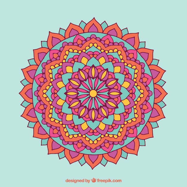 Fondo de mandala elegante colorido