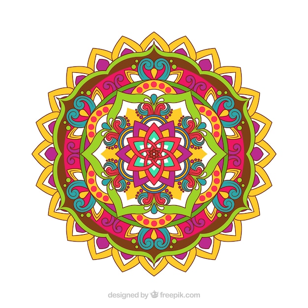 Fondo de mandala elegante colorido