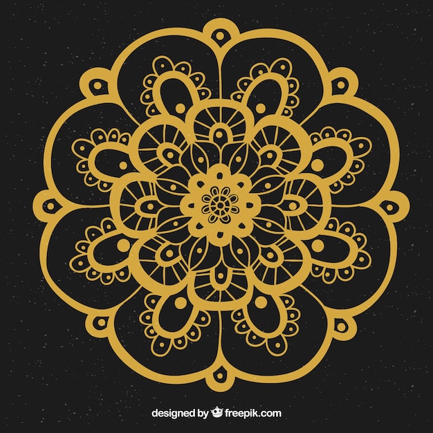 Vector gratuito fondo mandala elegante dorado