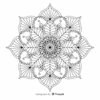 Vector gratuito fondo de mandala en estilo lineal