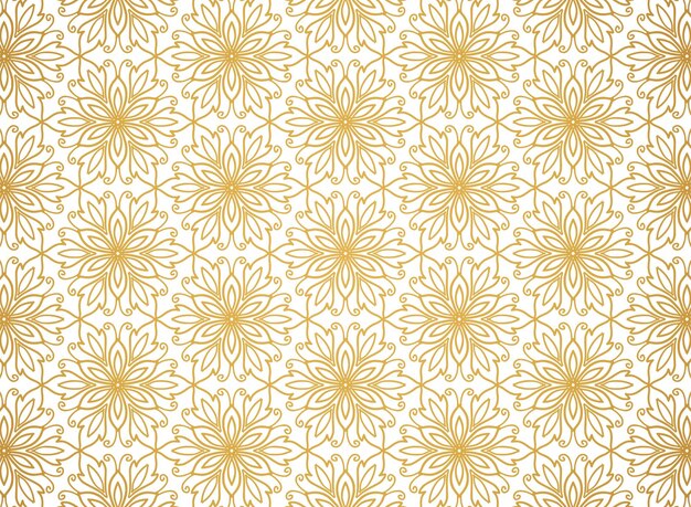 Fondo de mandala floral dorado abstracto