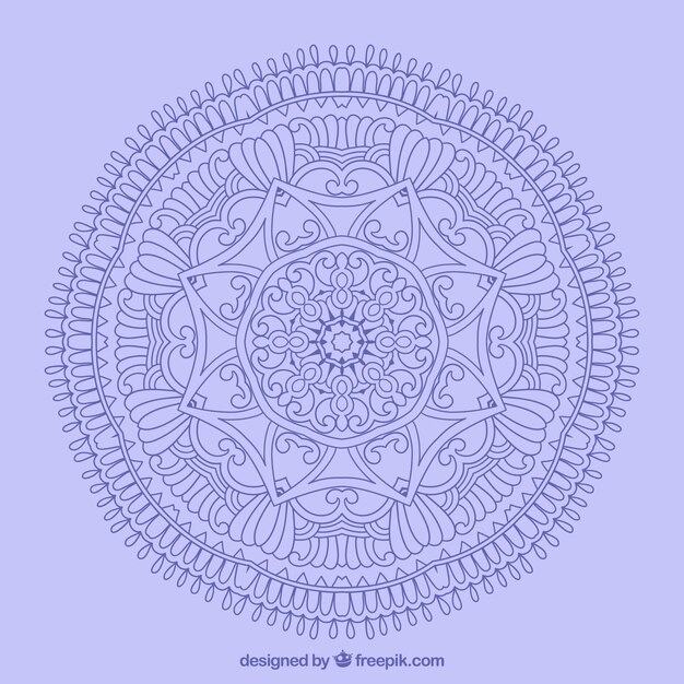 Fondo de mandala lineal