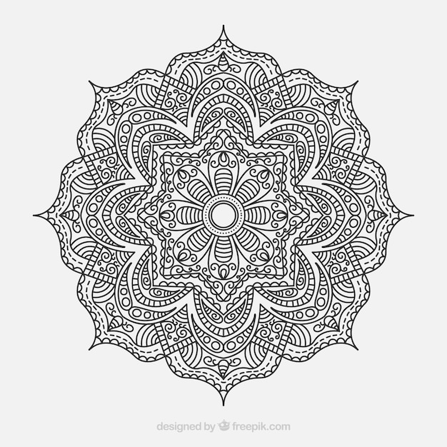 El fondo del mandala lineal