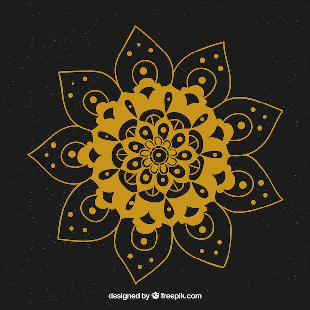 Fondo de mandala de lujo oscuro