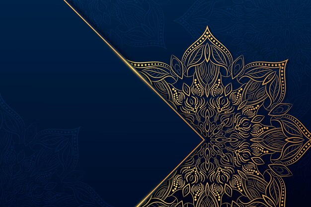 Fondo de mandala oscuro detallado