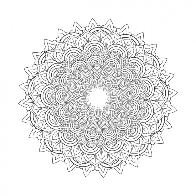 Fondo de mandala trazado