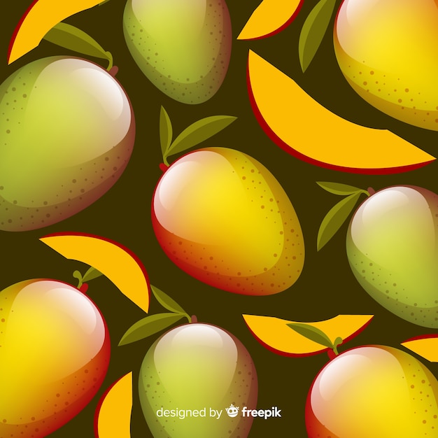 Vector gratuito fondo mango dibujado a mano