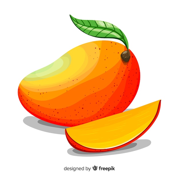 Fondo mango dibujado a mano