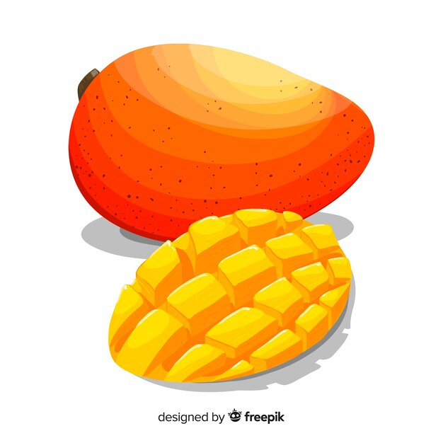 Fondo mango dibujado a mano