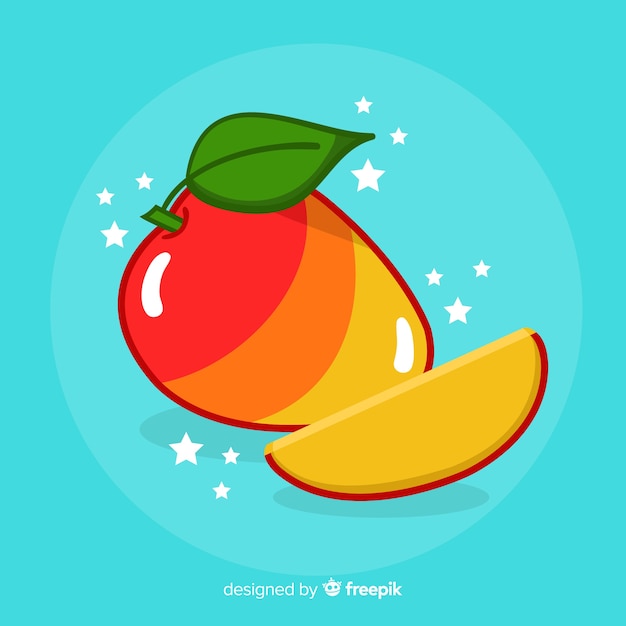 Vector gratuito fondo mango dibujado a mano