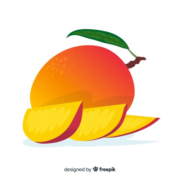 Fondo mango dibujado a mano