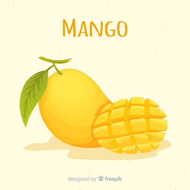 Fondo mango dibujado a mano