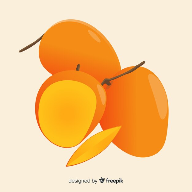 Fondo mango dibujado a mano