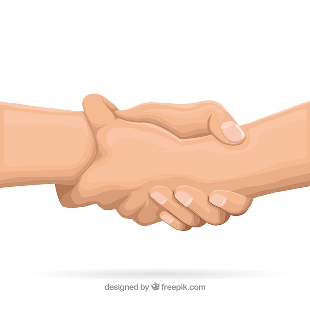 Fondo de mano amiga para apoyar en estilo plano