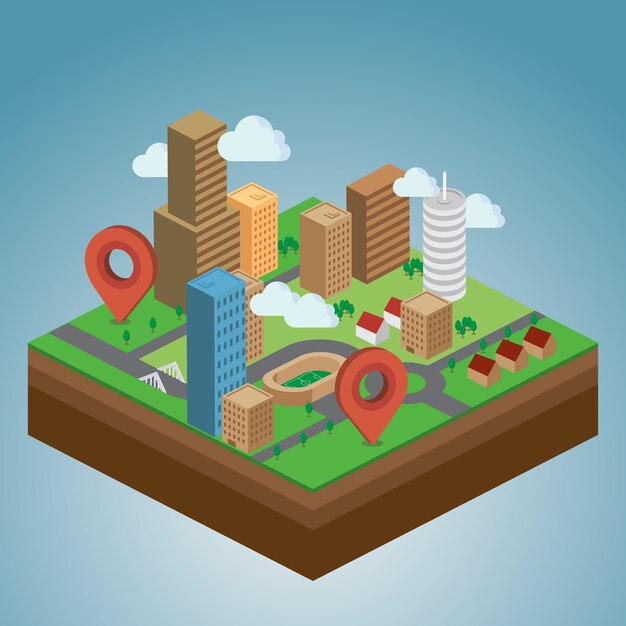 Fondo de mapa 3d
