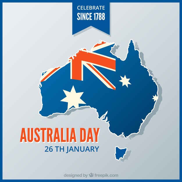 Fondo del mapa de australia con marco azul