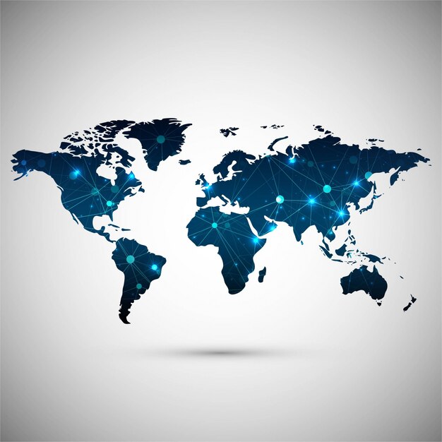 Fondo de mapa del mundo moderno