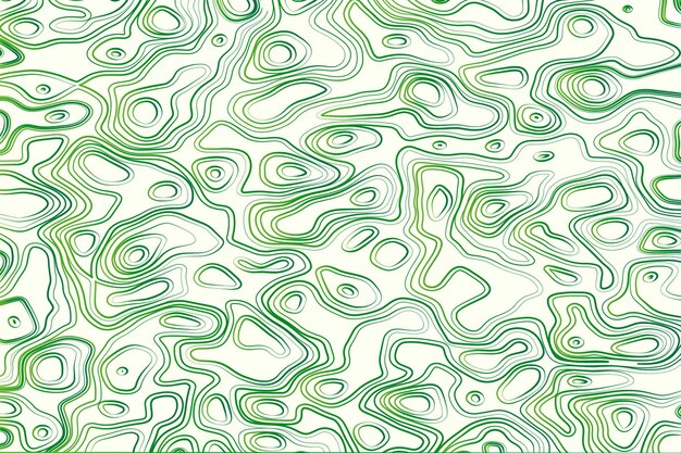 Fondo de mapa topográfico en verde y blanco