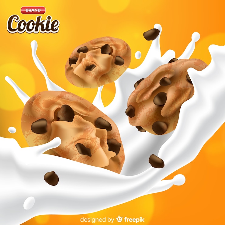 Vector gratuito fondo de marca de galletas