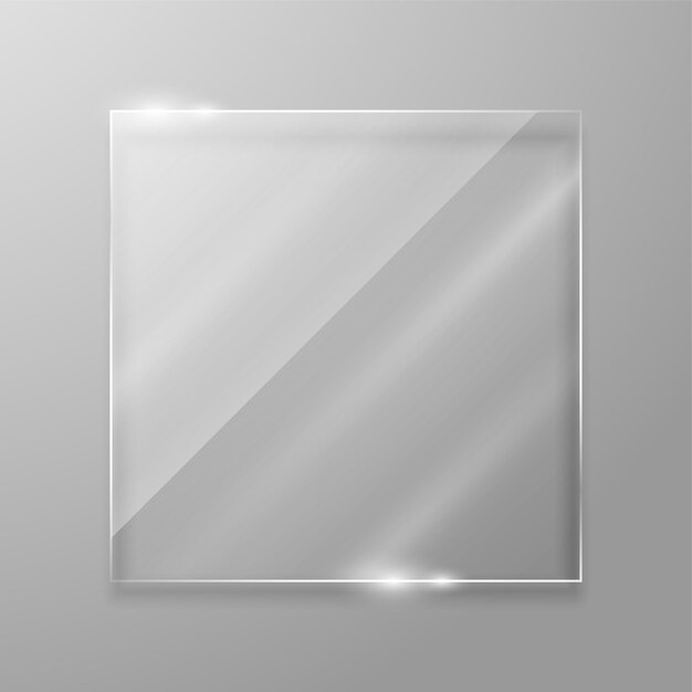 fondo de marco de acrílico cuadrado limpio y transparente
