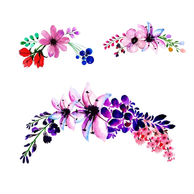Vector gratuito fondo de marco de acuarela guirnalda floral de primavera