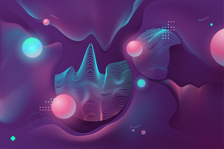 Vector gratuito fondo de marco de alambre abstracto con gradiente