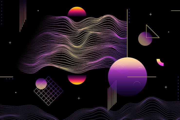 Vector gratuito fondo de marco de alambre abstracto con gradiente