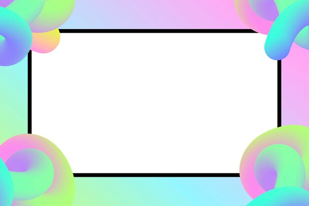 Fondo de marco degradado verde, vector de formas abstractas 3D