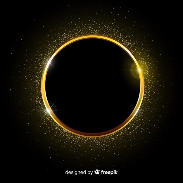 Fondo con marco dorado brillante