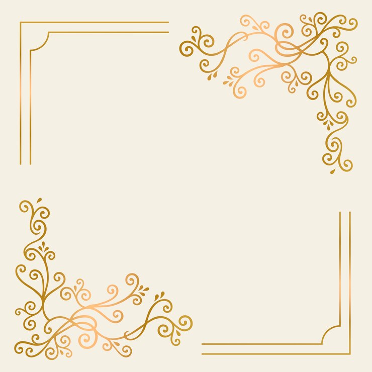 Vector gratuito fondo con marco dorado
