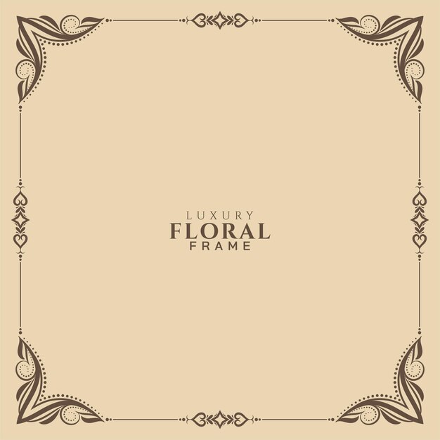 Fondo de marco floral de lujo decorativo