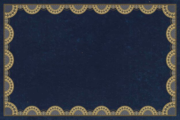 Fondo de marco de ganchillo de encaje, vector de diseño elegante azul marino
