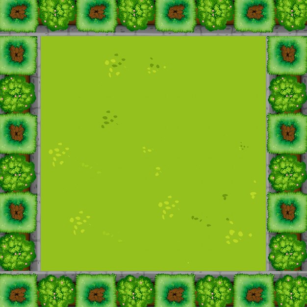 Un fondo de marco de jardín verde con copyspace