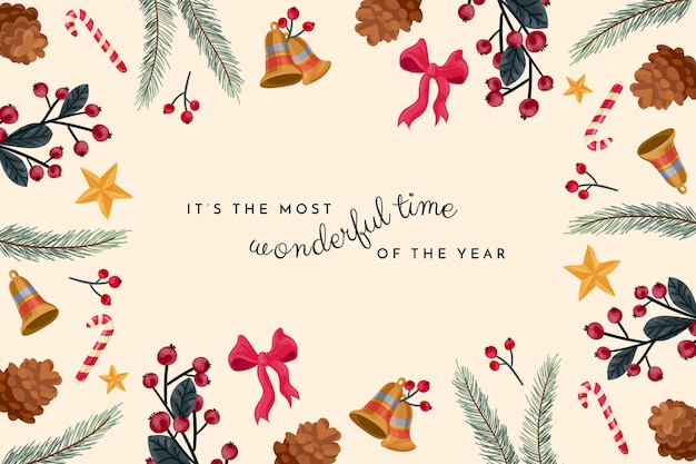 Fondo de marco de Navidad