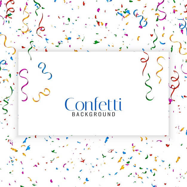 Fondo de marco de rectángulo de confeti colorido decorativo elegante