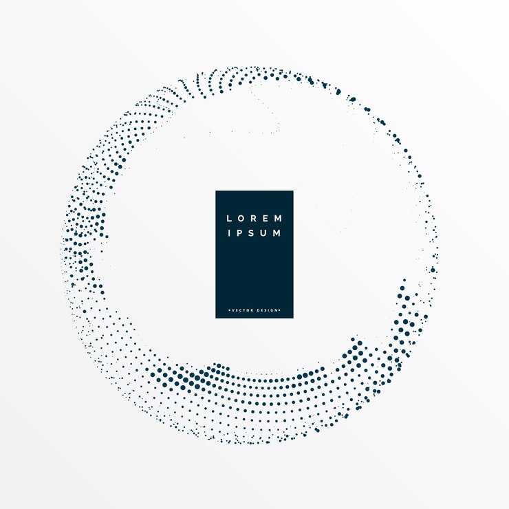 Vector gratuito fondo de marco de semitono circular mínimo