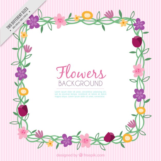 Vector gratuito fondo de marco vintage floral