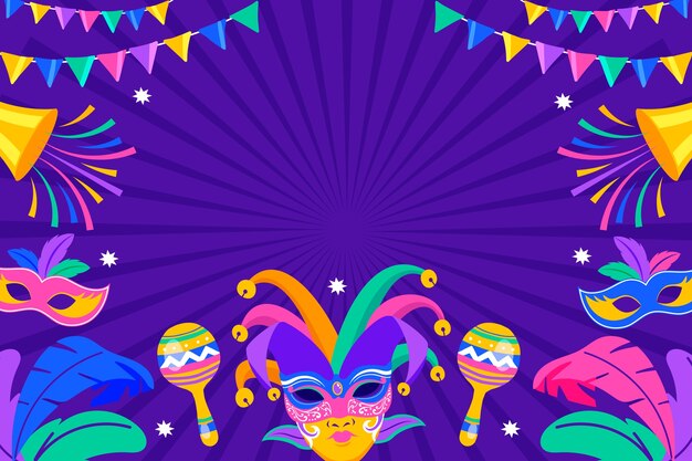 Fondo de mardi gras plano