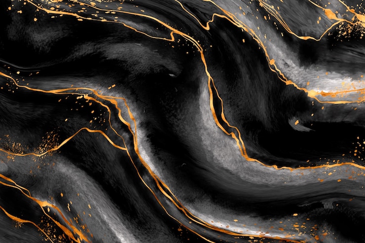 Vector gratuito fondo de mármol negro y dorado
